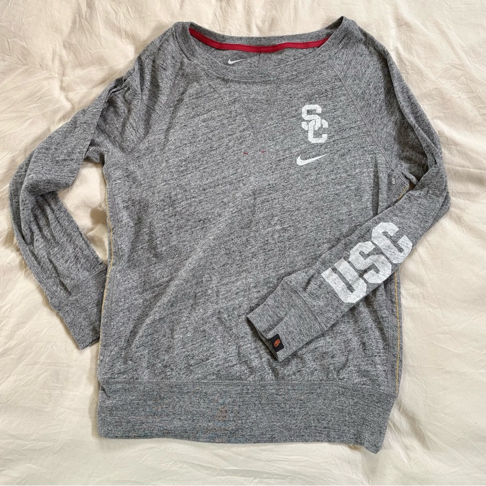 USC Grey Longsleeve Nike tee size S